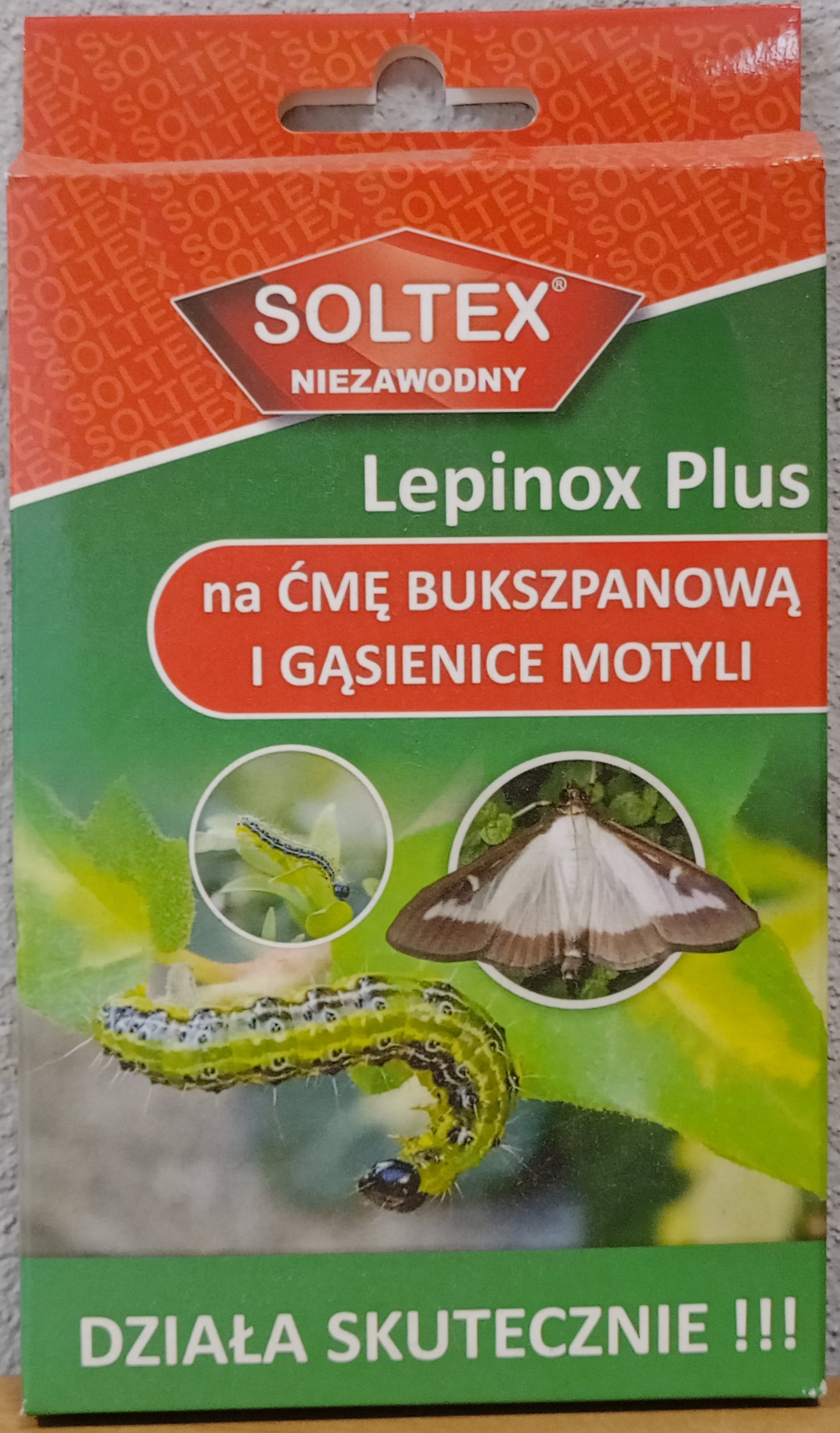 Naturalny preparat zwalczający ćmę bukszpanową Soltex Lepinox Plus 3x5g