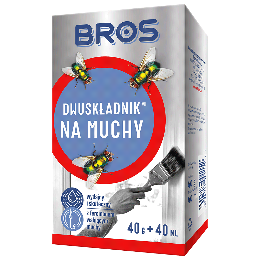 Dwuskładnikowy preparat na muchy BROS 40g + 40ml