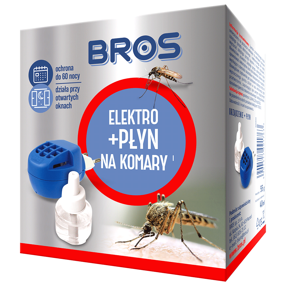 Elektrofurmigator + płyn na komary BROS 60nocy