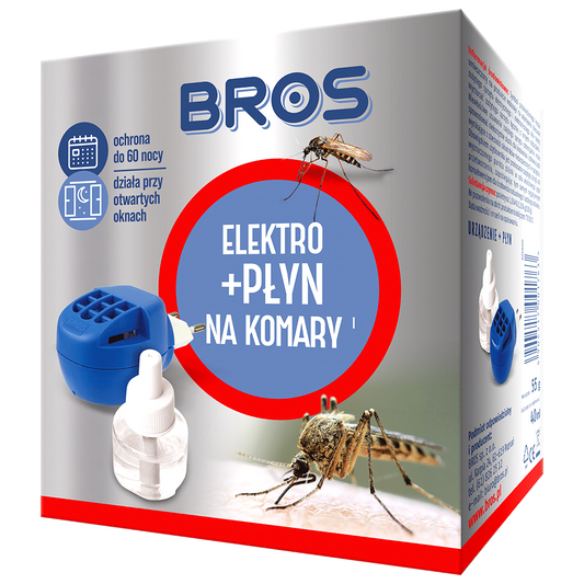 Elektrofurmigator + płyn na komary BROS 60nocy