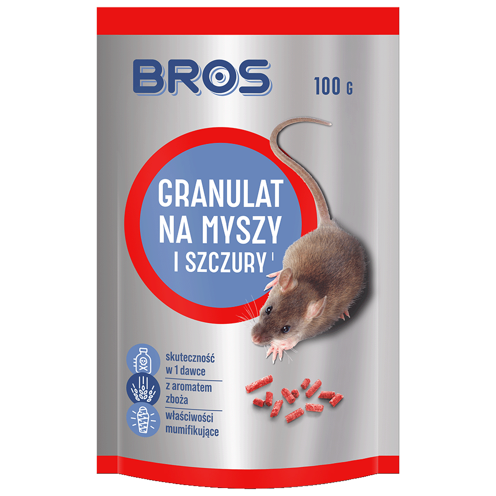 Granulat na myszy i szczury BROS 100g, 1kg, 2.5kg