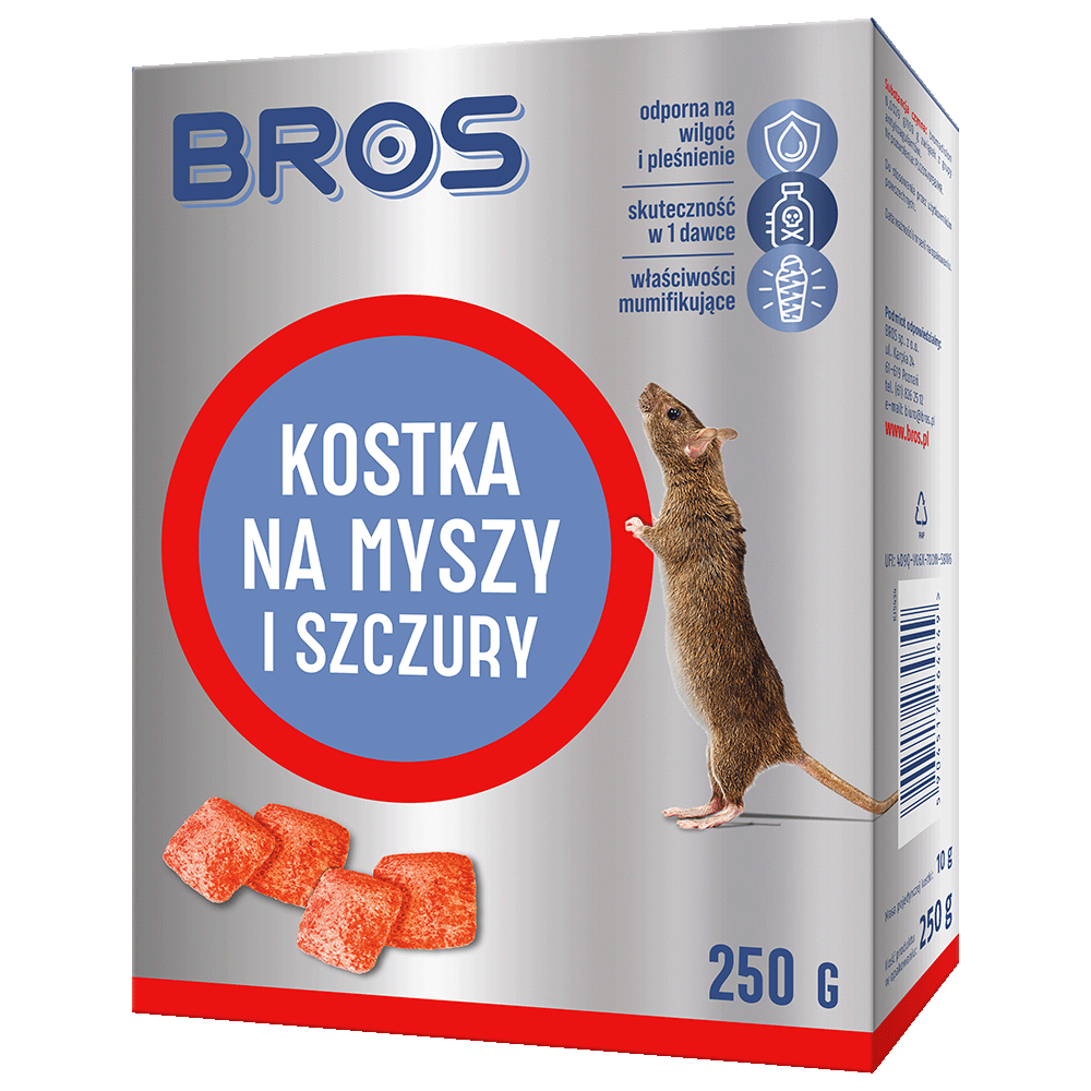 Kostka na myszy i szczury BROS 250g, 1kg