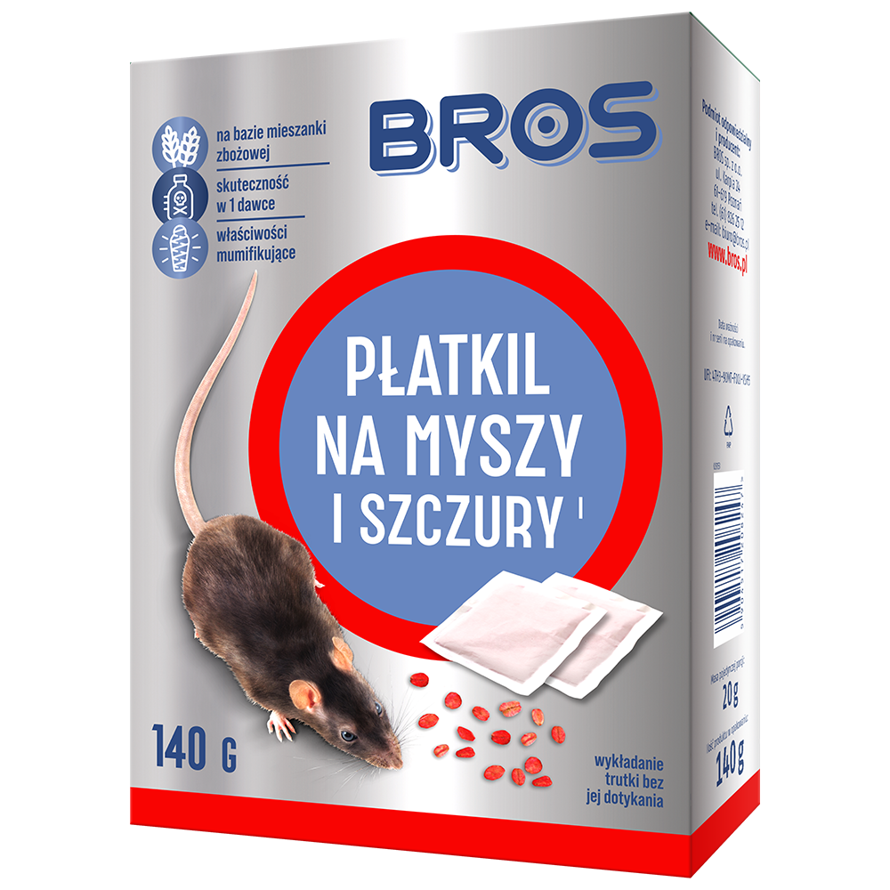 Płatkil na myszy i szczury 200g Bros