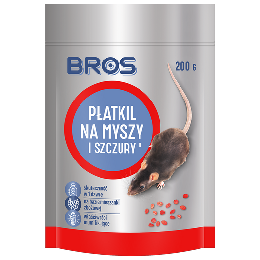 Płatkil na myszy i szczury 200g Bros