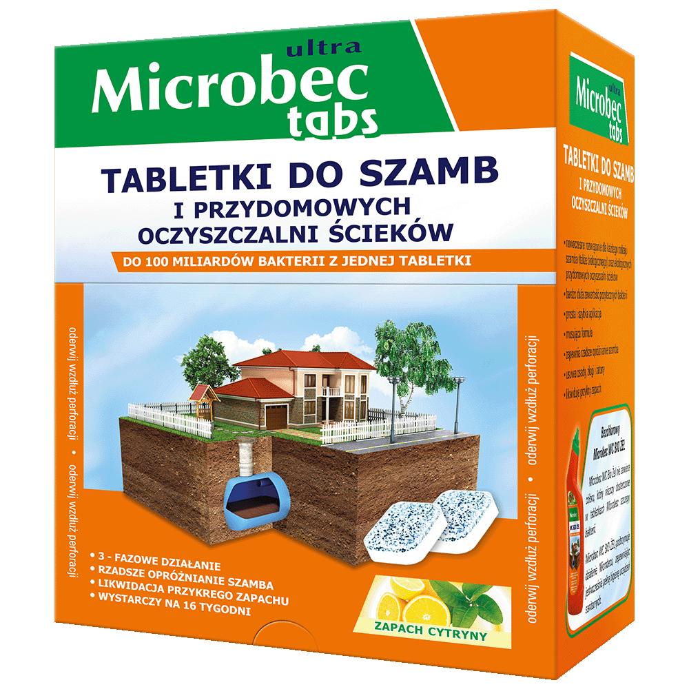 Cytrynowe tabletki do szamb Microbec