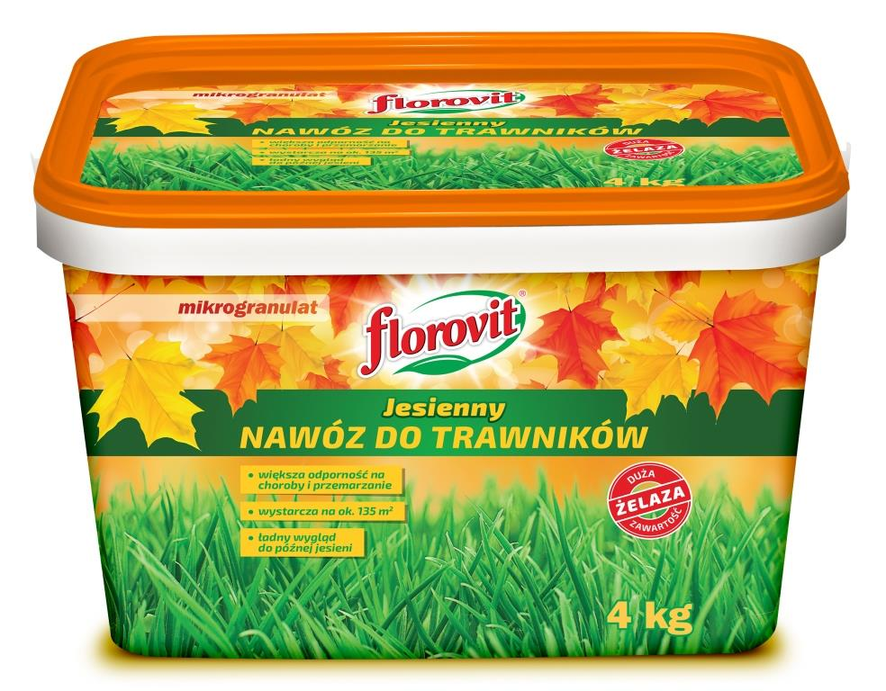 Nawóz jesienny do trawnika 4kfg florovit wiaderko