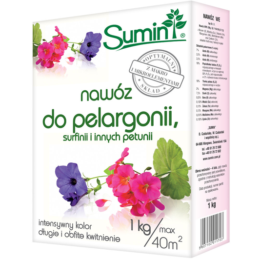 Nawóz do pelargonii, surfinii i innych petunii Sumin 1kg