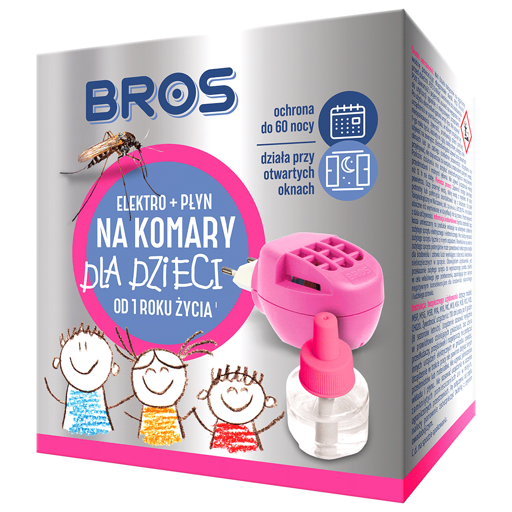 BROS - Elektro + płyn na komary 60 nocy dla dzieci