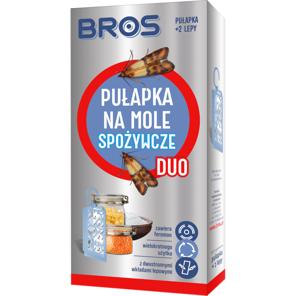 Pułapka na mole spożywcze Duo plus 2 wkłady BROS